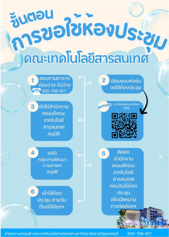 ขั้นตอนการขอใช้ห้องประชุม